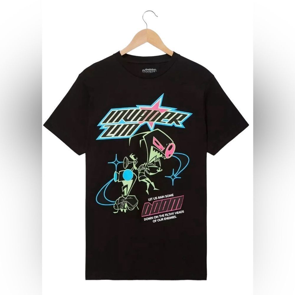 NWOT Nickelodeon Invader ZIM GIR Icons T-Shirt BoxLunch Exclusive black Size 2XL